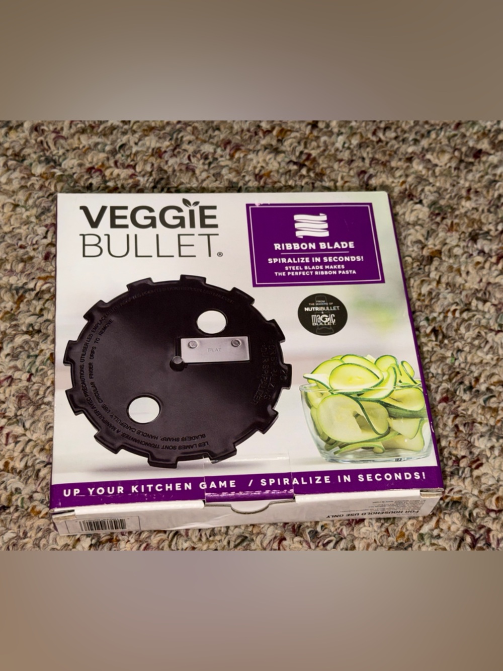 NWT NutriBullet Veggie Bullet Ribbon Blade accessory for spiralizing vegetables
